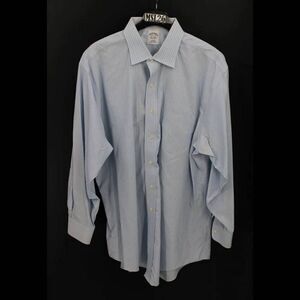 BROOKS BROTHERS 17.5/33 MENS DRESS SHIRT BLUE STRIPE 